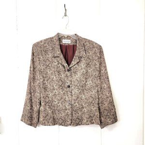 Gianni Sport Cropped Brown Floral Blazer